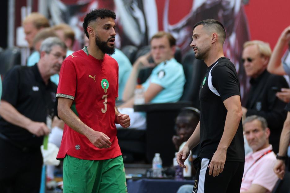 Man Utd's Noussair Mazraoui Exits Morocco's Final World Cup Warm-Up Against Brazil After Just 29 Minutes