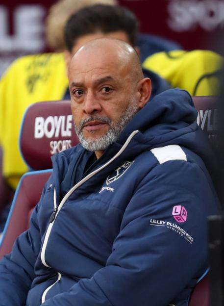 Fulham manager Marco Silva on the bench during the Premier League match against West Ham United.