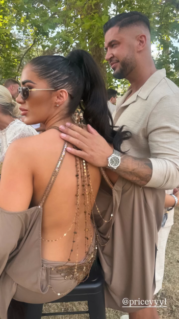 Chloe Brockett and her new man at a festival.