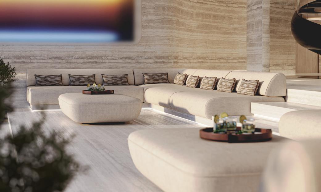 Aura superyacht guest accommodations