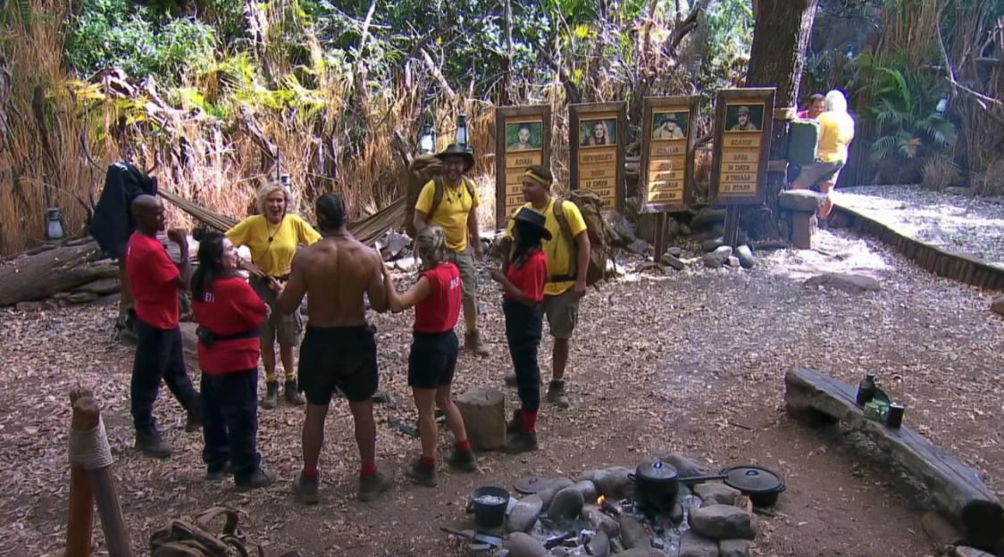 The celebrities from "I'm A Celebrity Get Me Out Of Here" reunite in the main camp.