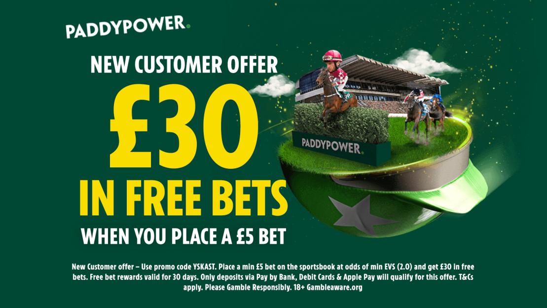 Place a £5 bet on the Dublin Racing Festival and score £30 in free bets with Paddy Power!
