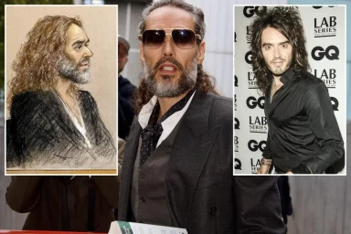 Russell Brand ‘forced woman to take photos of him wearing budgie smugglers before he raped her in hotel room’