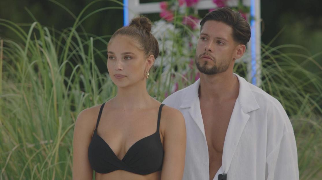 Amber Wise and Josh Brocklebank on the TV show 'Love Island'.