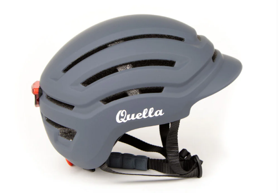 Quella gray helmet with a red back light.